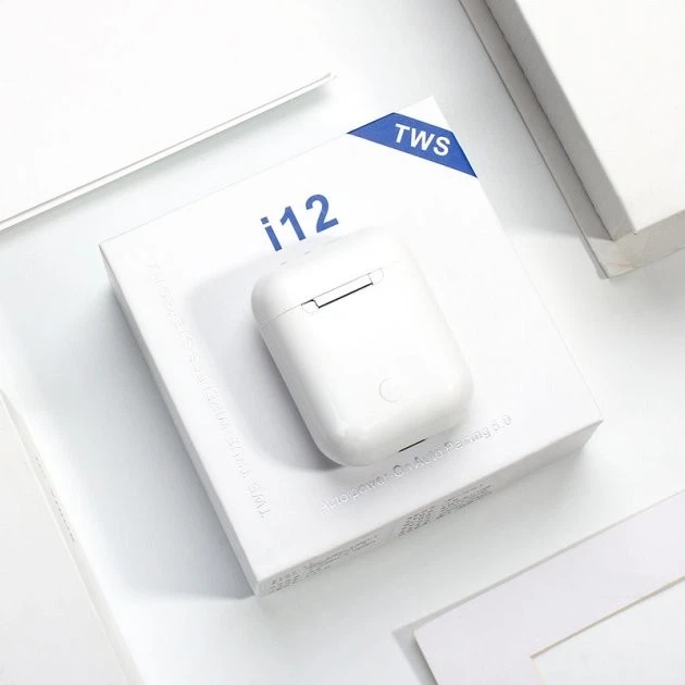 Беспроводные сенсорные наушники i12 TWS, ART-5557, White, - изображение 2