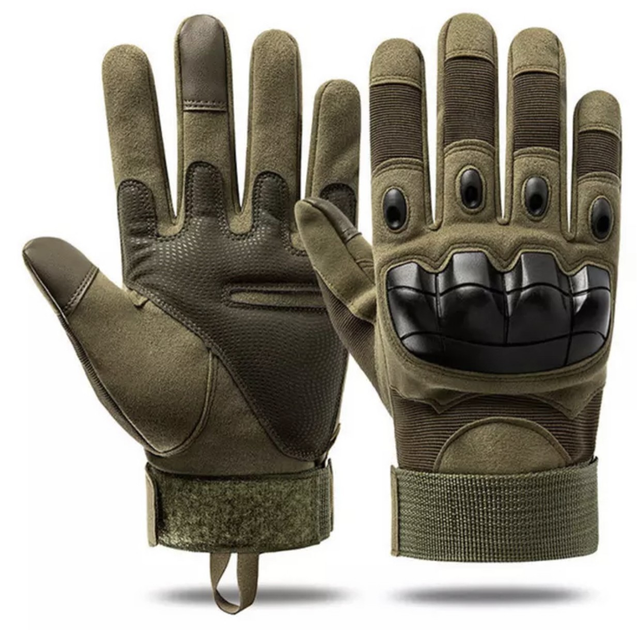 Зимові тактичні військові рукавиці Delta-Tec олива розмір L - изображение 1