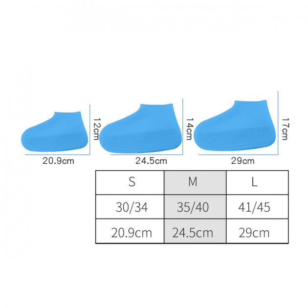 Бахилы чехлы дождевики на обувь Shoe Cover Серый размер S - Фото 2 Бахилы чехлы дождевики на обувь Shoe Cover Серый размер S - изображение 2