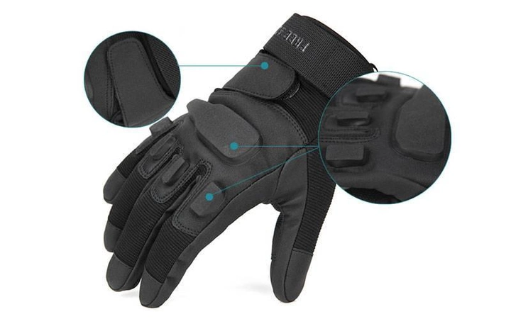 Тактичні рукавички із закритими пальцями BLACKHAWK BC-4468 розмір M чорні - зображення 2