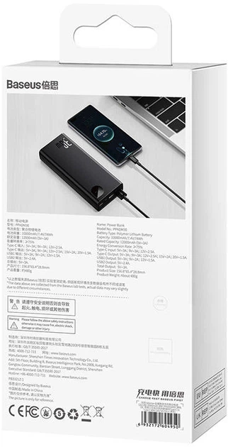 УМБ Baseus Adaman Metal 10000mAh 30W Black (PPAD040101) - зображення 8