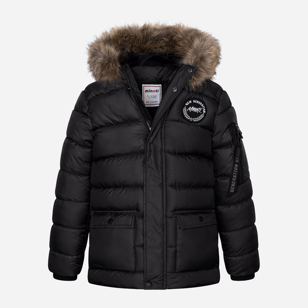Акція на Дитяча зимова куртка для хлопчика Minoti Core 7 37098JNR 104-110 см Темно-сіра від Rozetka