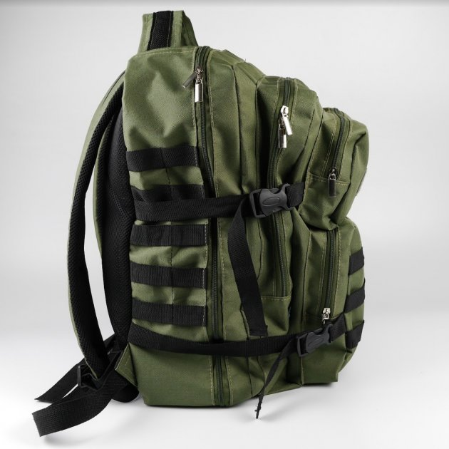 Военный тактический рюкзак 40 литров мужской водоотталкивающий Хаки - изображение 2