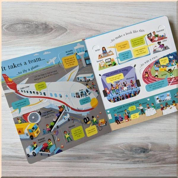 Книга «Look Inside Jobs». Издательство Usborne Publishing фото