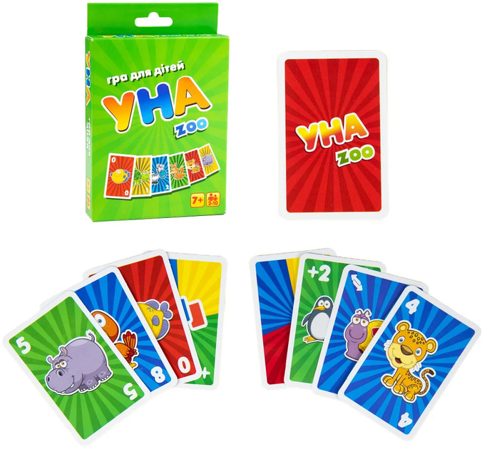 Настольная игра Strateg УНА zoo карточная развлекательная на украинском ...