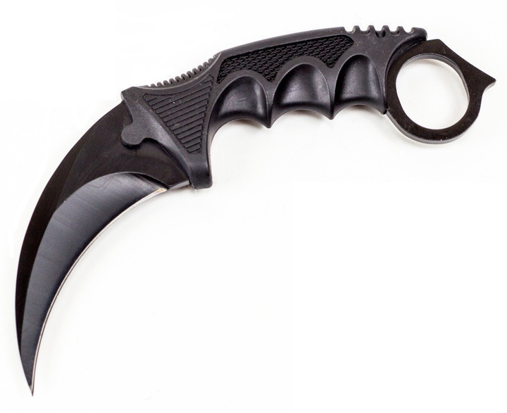 Нож Karambit из CS GО черный для охоты рыбалки и туризма - изображение 2