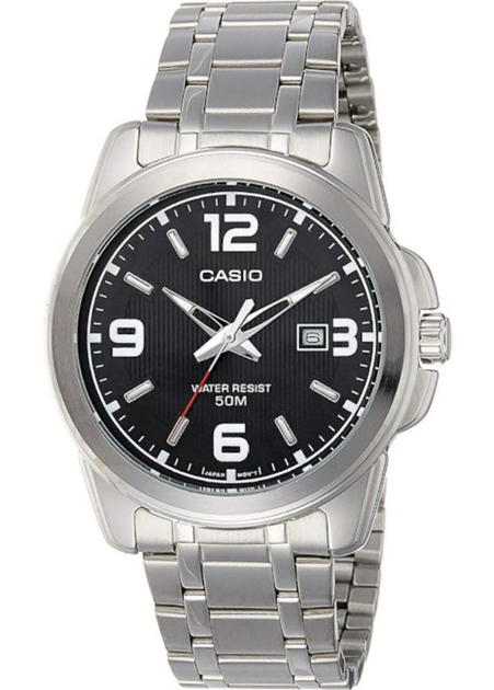 Водонепроницаемые Наручные часы Casio MTP-1314D-1AVDF Черные с серебристым - изображение 2