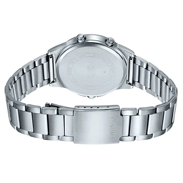 Наручные практичные часы Casio MTP-VC01D-1EUDF Черные с серебристым - Фото 5 Наручные практичные часы Casio MTP-VC01D-1EUDF Черные с серебристым - изображение 5