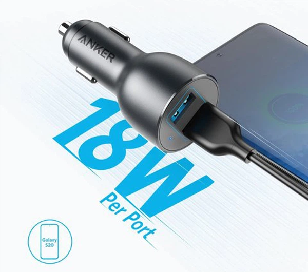 Ładowarka samochodowa Anker PowerDrive III 36W 2xUSB Black (194644085926) - obraz 2