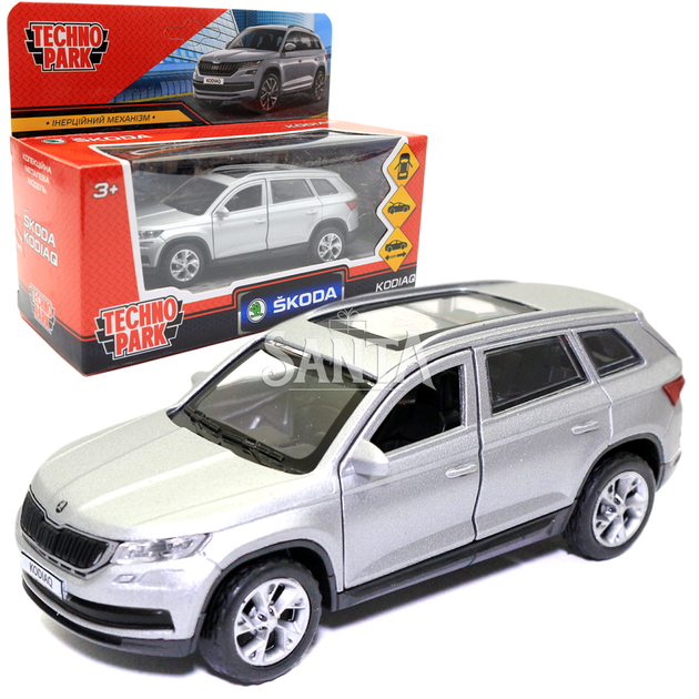 Машинка игровая Skoda Kodiaq «TechnoPark» джип Шкода металл серый