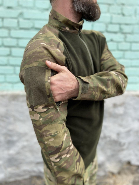 Військова форма Tactic, осінній теплий тактичний костюм (убакс на флісі + штани), мультикам 52 - зображення 2