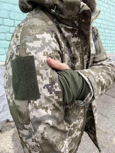 Військова куртка тактична утеплена Софт Шелл Піксель (Єврозима) 56-58(3XL-4XL) - зображення 2