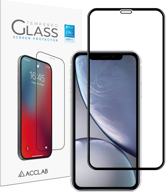 Защитное стекло ACCLAB Full Cover Tempered Glass для Apple iPhone XR/11 ...