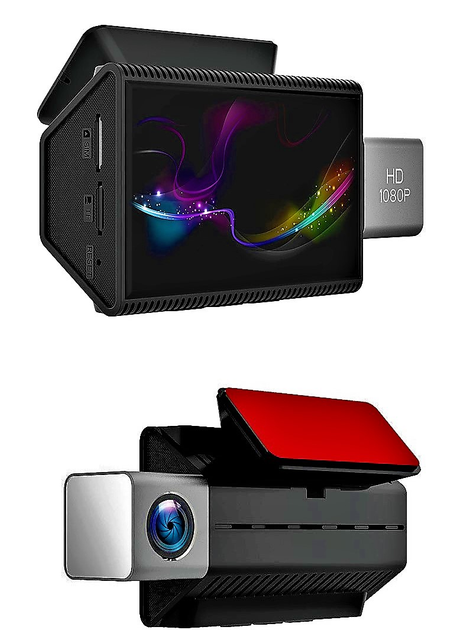 Відеореєстратор 3" 4G Sim GPS WIFI Android Bluetooth Hand Free Full HD DVR K11 Plus з камерою заднього виду - зображення 3