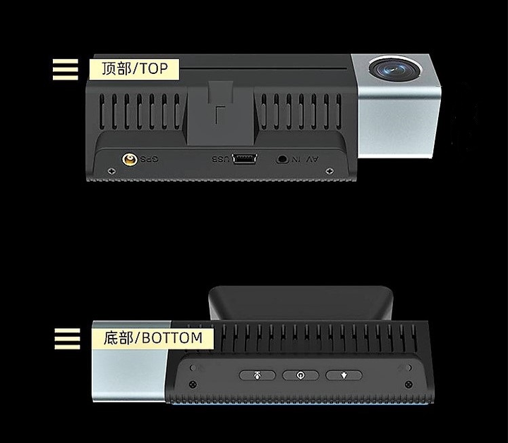 Відеореєстратор 3" 4G Sim GPS WIFI Android Bluetooth Hand Free Full HD DVR K11 Plus з камерою заднього виду - зображення 7