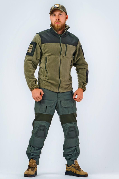 Военная тактическая кофта флисовая Soldier цвет олива 60 размер - изображение 1