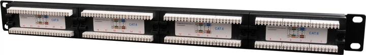 Panel krosowy Cablexpert Cat 6 24 porty (NPP-C624CM-001) - obraz 2