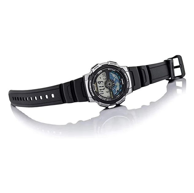 Мужские часы Casio AE-1100W-1AVDF Серые с черным - изображение 4