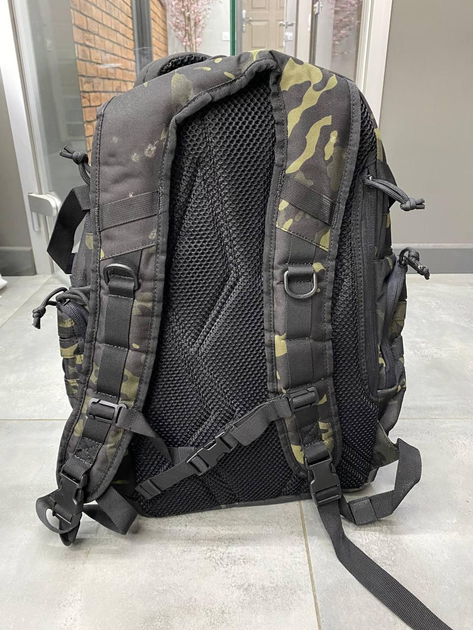 Военный рюкзак Yakeda 40 л., цвет Black Camo, тактический рюкзак для военных, армейский рюкзак для солдат - изображение 2