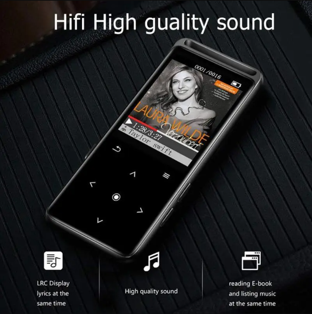 MP3 плеєр Benjie M6 1.8" Bluetooth 5.0 Hi-Fi 32Gb металевий - зображення 3