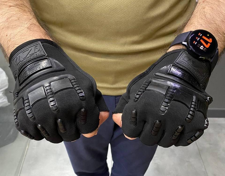 Перчатки тактические Безпальцеві, цвет черный, размер M - изображение 2