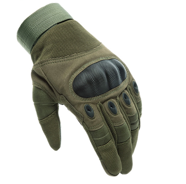 Перчатки тактические Primo Carbon полнопалые, сенсорные, размер L - Army Green - изображение 1
