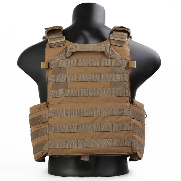 Плитоноска Бронежилет с подсумками под 8 рожков Emersongear АК и с разгрузочным поясом РПС ВарБелт Койот EMYA7405CB - Фото 6 Плитоноска Бронежилет с подсумками под 8 рожков Emersongear АК и с разгрузочным поясом РПС ВарБелт Койот EMYA7405CB - изображение 6