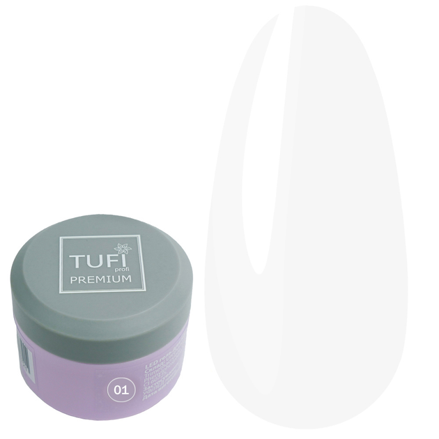 LED гель для наращивания TUFI profi PREMIUM Gel 01 Clear 5 г (0105824 ...