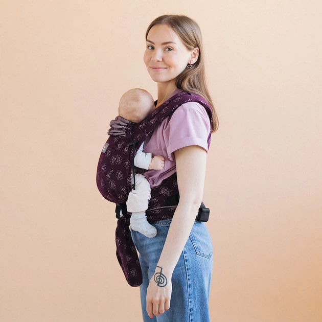 Слинг Love & Carry Лав Тай LC323 Бордовый с принтом 100% хлопок +