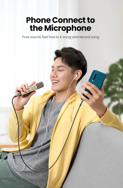 Кабель аудио UGREEN 4 pin TRRS 3.5 mm Hi-Fi профессиональный AUX 2M Black (AV183) - Фото 6 Кабель аудио UGREEN 4 pin TRRS 3.5 mm Hi-Fi профессиональный AUX 2M Black (AV183) - изображение 6