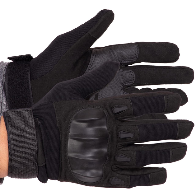 Перчатки тактические с закрытыми пальцами Zelart 8790 размер M Black - изображение 1