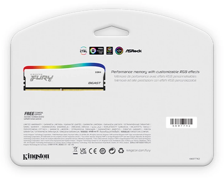 Оперативная память Kingston Fury DDR4-3200 8192MB PC4-25600 Beast