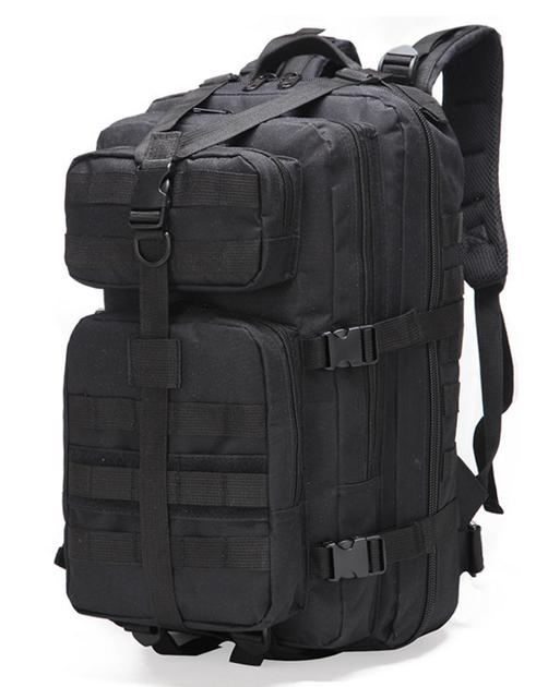Тактичний, міський, штурмовий, військовий рюкзак ForTactic 30-35 літрів Чорний - зображення 1