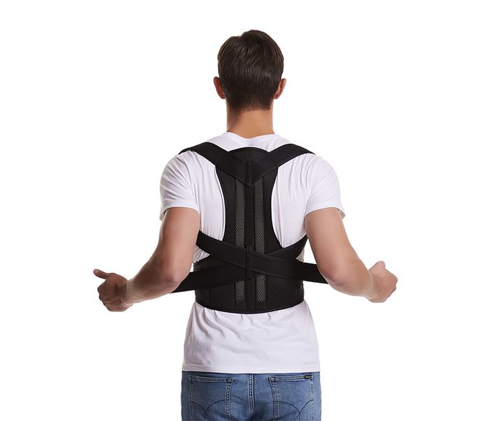 Регулируемый корректор осанки Back Pain Need Help для поддержки ровной спины M Черный - изображение 7