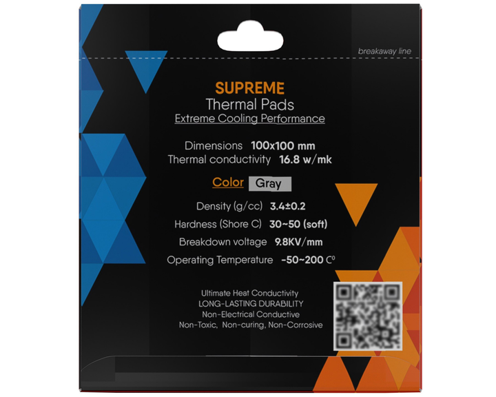 Термопрокладка SubZero BEYOND 100x100x0.75 мм SubZero Thermal Pad 16.8 W/mK сіра - изображение 2