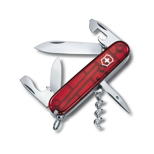 Складной швейцарский нож Victorinox Vx13603.T Spartan 12 функций 91 мм красный-полупрозрачный - изображение 1