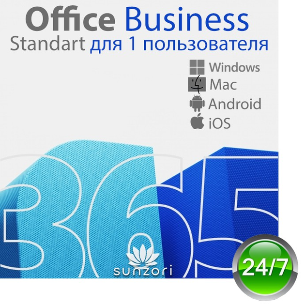 Microsoft 365 Бізнес Стандарт, Office 365 Business Standard, річна підписка для 1 користувача (ESD - електронний ключ, всі мови) (KLQ-00217) - зображення 1