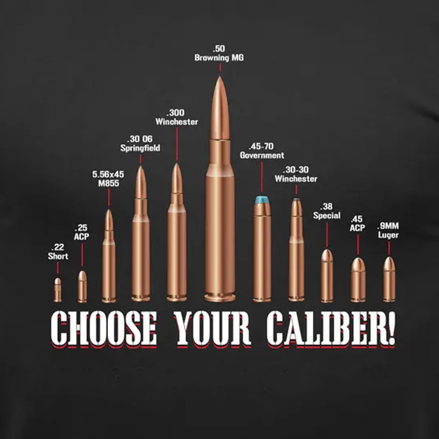 Футболка Rothco Vintage Choose Your Caliber Чорний L (2000000078267) - зображення 2