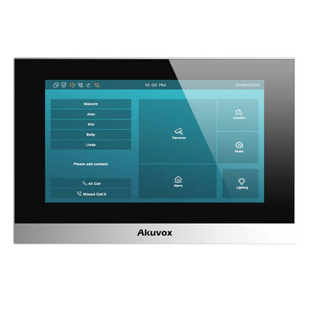 7" SIP домофон на Linux AKUVOX C313N Silver - изображение 2