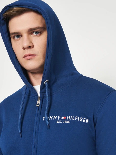 Толстовка на молнии мужская Tommy Hilfiger 10948.4 M (46) Электрик с принтом - изображение 4