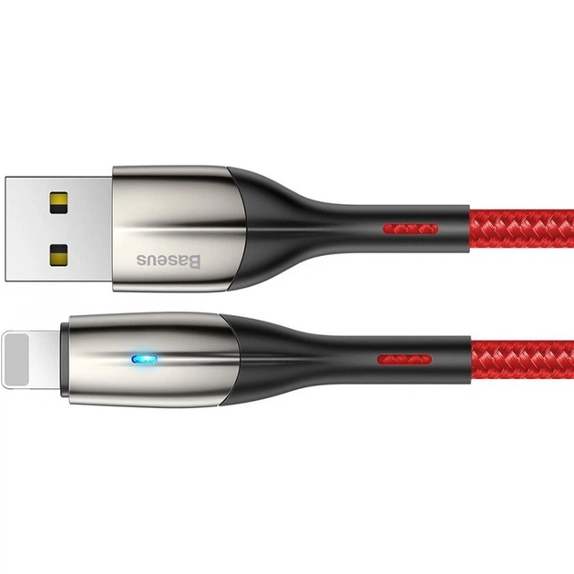 Кабель BASEUS Horizontal Data Cable USB for iP 1.5A Red 2м (CALSP-C09) - изображение 2