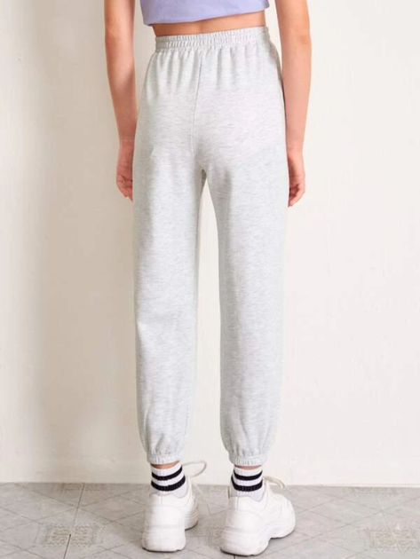 Спортивные брюки с графическим принтом для девочек Shein 07200710297 134 cm (91633134cm) Серый - изображение 2