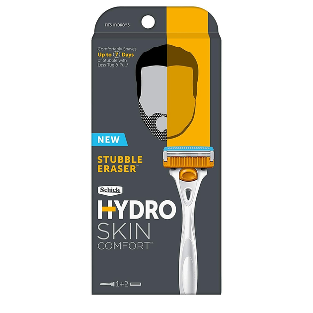 Бритва чоловіча Schick Hydro Skin Comfort Stubble Eraser (1 станок + 2 картриджі) - зображення 4