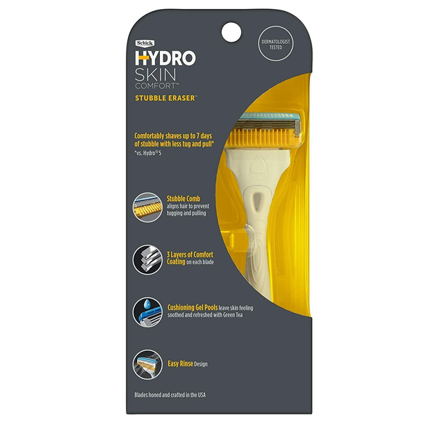Бритва чоловіча Schick Hydro Skin Comfort Stubble Eraser (1 станок + 2 картриджі) - зображення 5