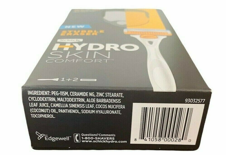 Бритва чоловіча Schick Hydro Skin Comfort Stubble Eraser (1 станок + 2 картриджі) - зображення 8