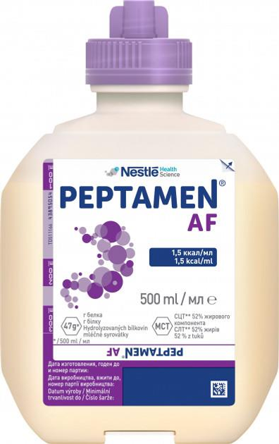 Ентеральне харчування Peptamen AF Nestle Пептамен AF для дітей від 10 років 500 мл (7613036701402) - изображение 1