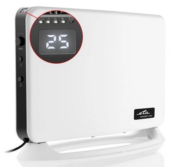 Konwektor Eta Warmie Digi 162490000 biały (8590393243501) - obraz 2