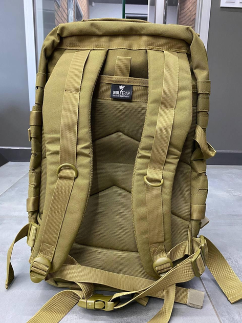Військовий рюкзак 50 л WOLFTRAP, Койот, тактичний рюкзак для військових, армійський рюкзак для солдатів - зображення 2
