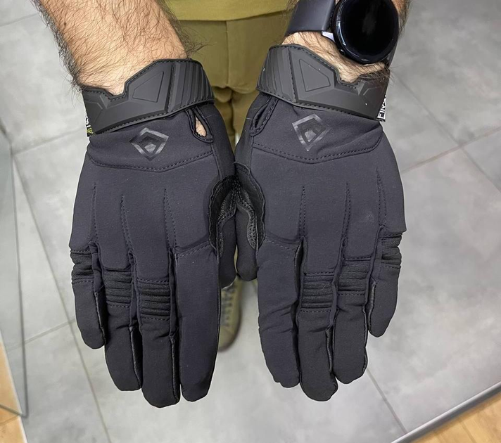 Перчатки тактические First Tactical, Черные, размер L, стрейч, мужские, сенсор, защита от травм, вентиляция - изображение 1
