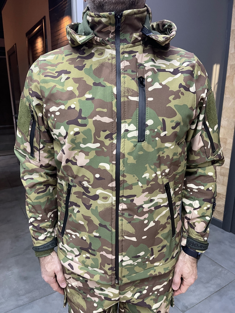 Куртка тактична Special, Softshell, Мультикам, розмір L, демісезонна флісова куртка для військових софтшел - зображення 1
